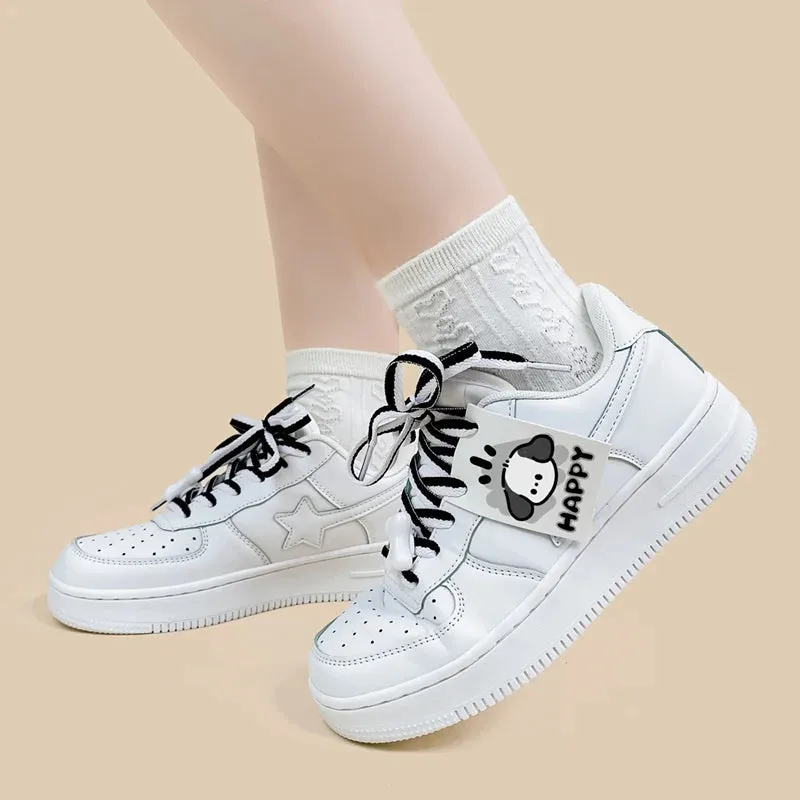 *CLEARANCE* Kawaii Friendly Puppy Casual White Shoes - Unisex