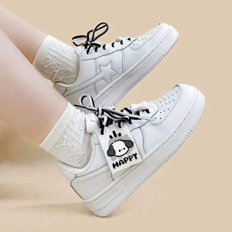 *CLEARANCE* Kawaii Friendly Puppy Casual White Shoes - Unisex