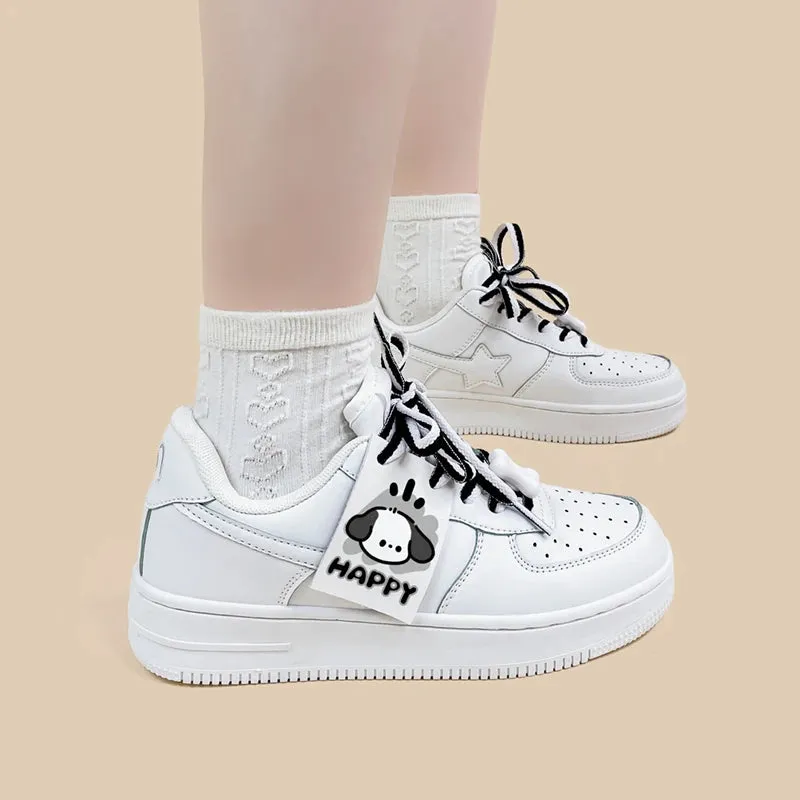 *CLEARANCE* Kawaii Friendly Puppy Casual White Shoes - Unisex