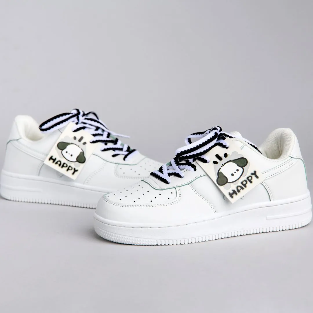 *CLEARANCE* Kawaii Friendly Puppy Casual White Shoes - Unisex