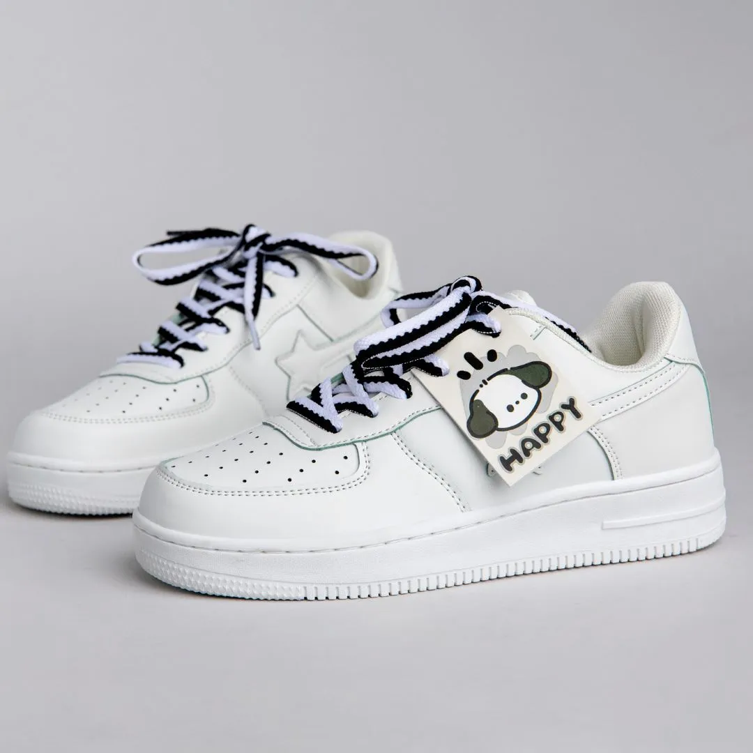 *CLEARANCE* Kawaii Friendly Puppy Casual White Shoes - Unisex