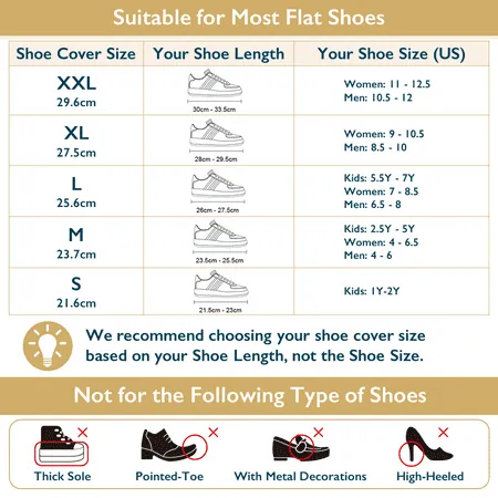 ComfiTime Waterproof Shoe Covers - Shoe Covers for Rain, Non-Slip TPE Rubber Material Stronger than Silicone, Durable and Reusable Shoe Protectors Covers for Men, Women and Kids Indoor/Outdoor, White, S