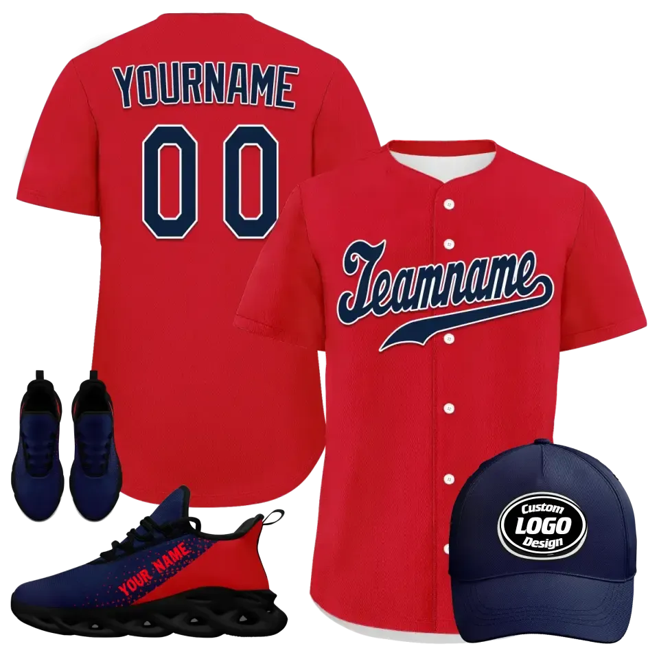 Custom Red And Blue Jersey Maxsoul Shoes And Hat Combo Offer Personalized,ZH-24020085