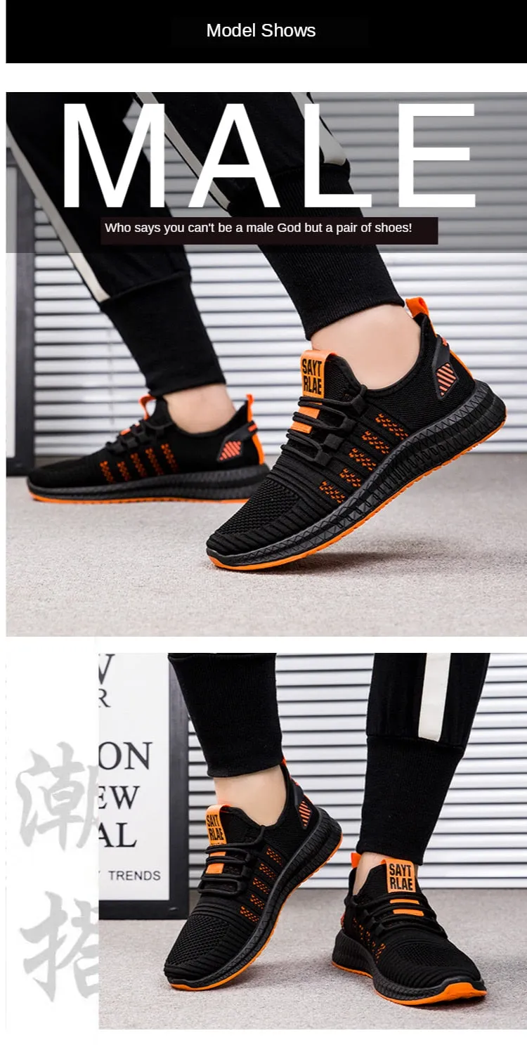 Designer Men's Casual Breathable Mesh Comfortable Walking Footwear Male Running Sport Shoes Sneakers