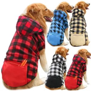 Dog Warm Coat Winter Coat  Pet Jacket Plaid Reversible  Vest Cold Weather Dog Clothes Pet Apparel for Small Medium Large Dogs