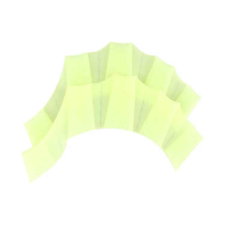 Finger Flexible Silicone Swimming Gloves (Samll Size)(Green)