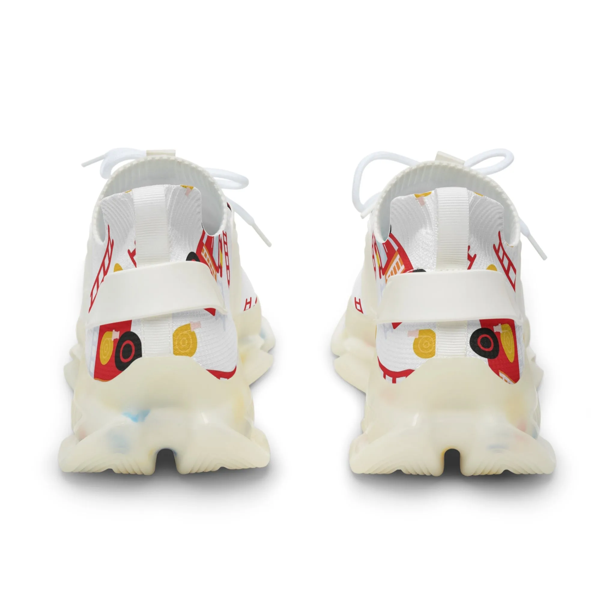 Fire Truck Men's Mesh Sneakers
