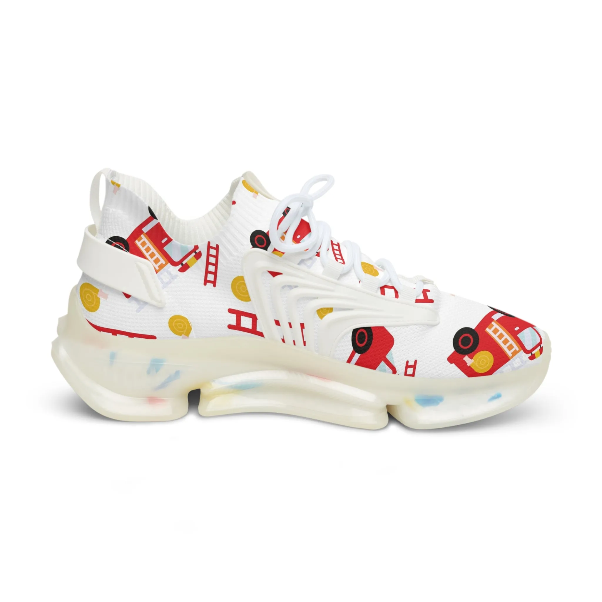Fire Truck Men's Mesh Sneakers