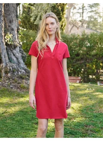 Frank & Eileen - Lauren Polo Dress in Double Decker Red