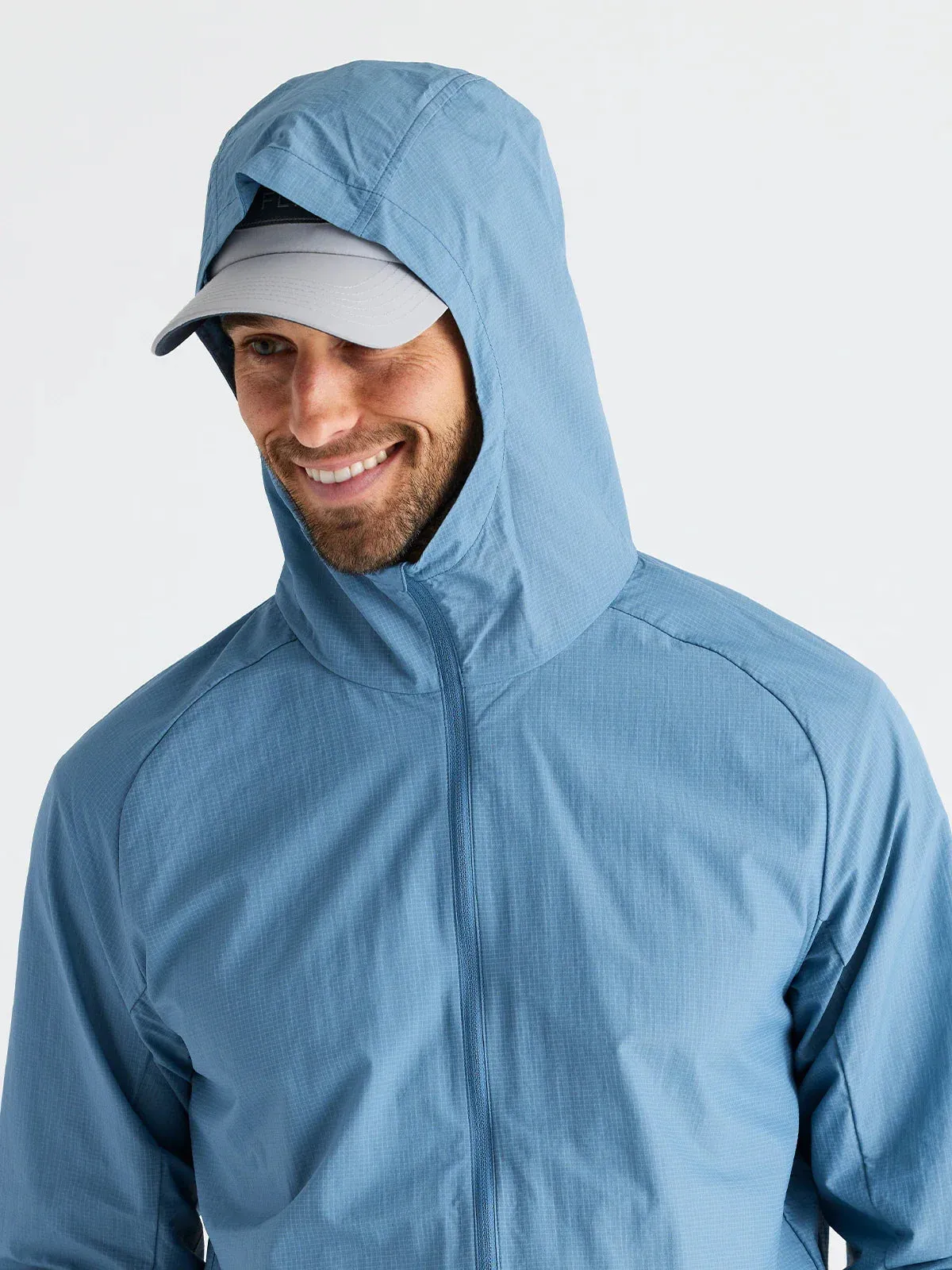 Free Fly Men's Headwind Jacket in Blue Fog