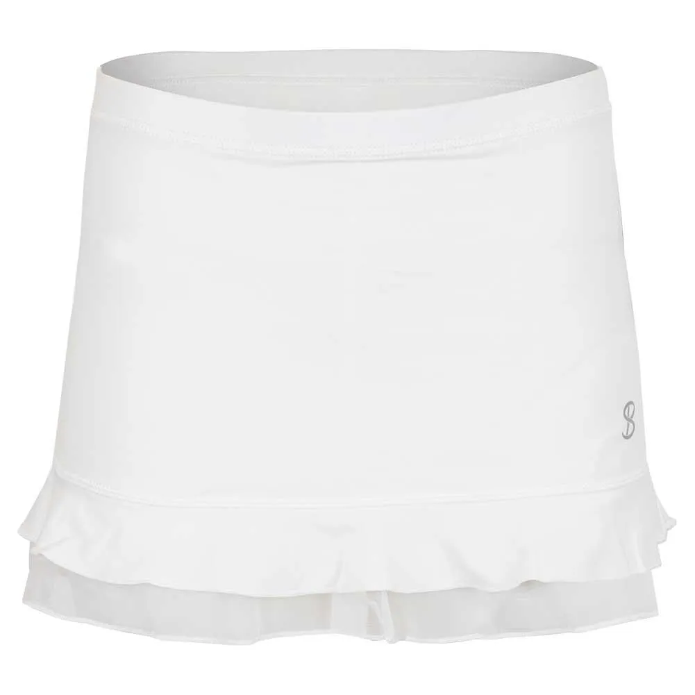 Girls' UV Colors Ruffle Tennis Skort White