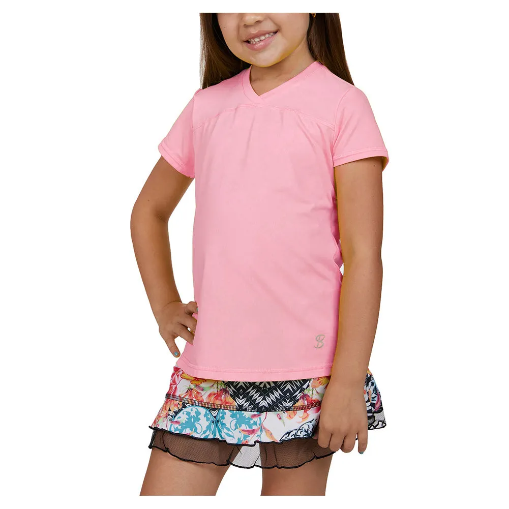 Girls' UV Colors Short Sleeve Tennis Top Bubble