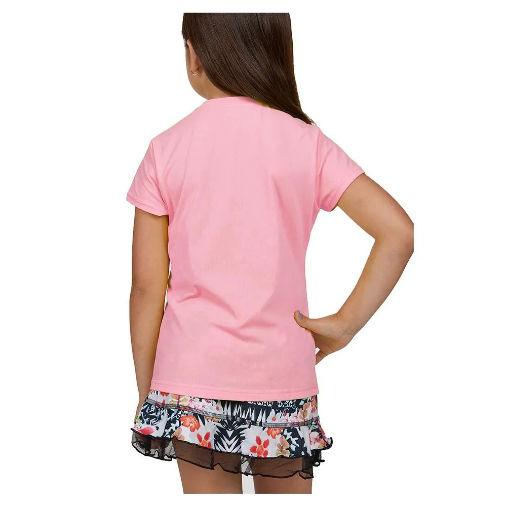 Girls' UV Colors Short Sleeve Tennis Top Bubble