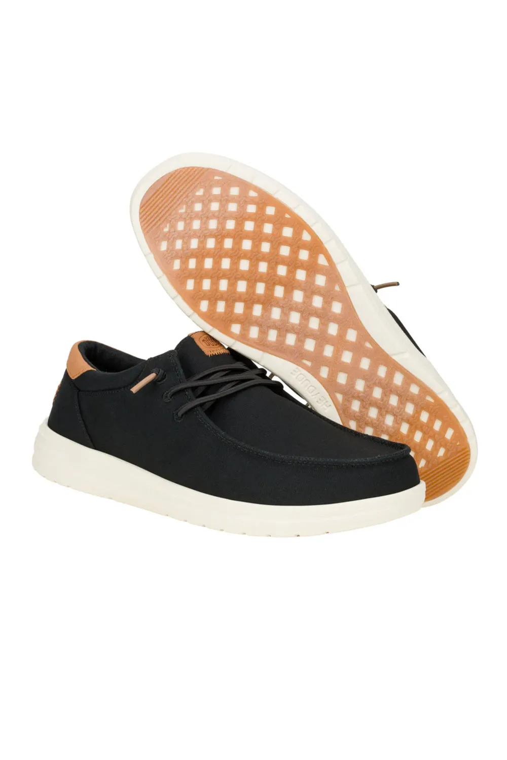 HEYDUDE Men’s Paul Canvas Shoes in Black | 43151-001
