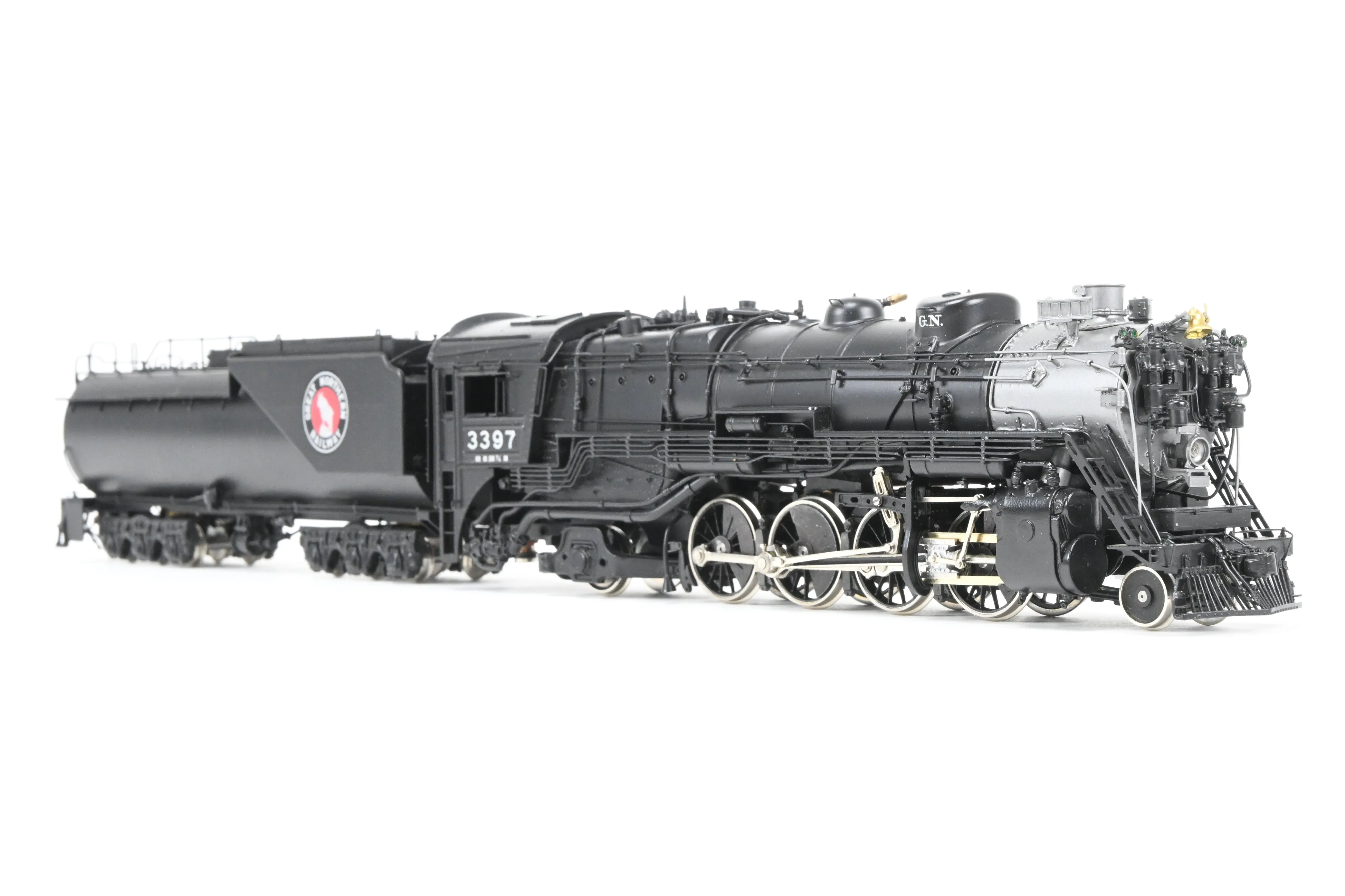 HO Brass CON PFM - Tenshodo GN - Great Northern 2-8-2 Class O-8 1981 Run Crown Series Factory Painted No. 3397