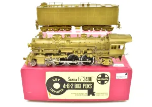 HO Brass Key Imports ATSF - Santa Fe 3400 4-6-2 Pacific with Box Poks Drivers