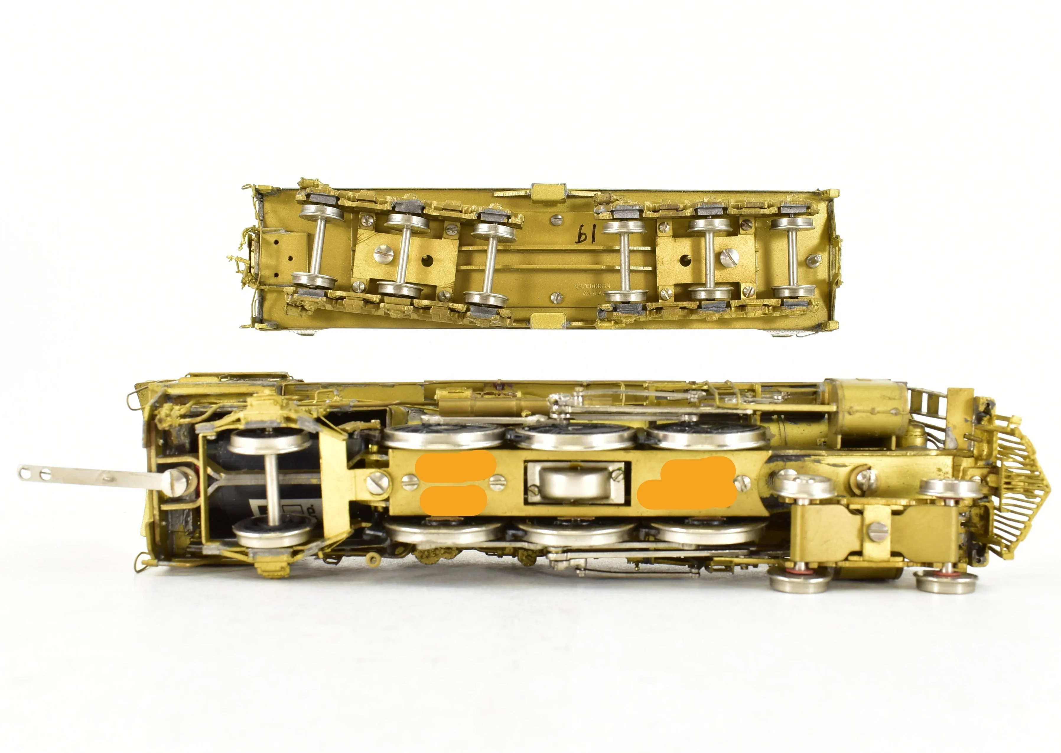 HO Brass Key Imports ATSF - Santa Fe 3400 4-6-2 Pacific with Box Poks Drivers