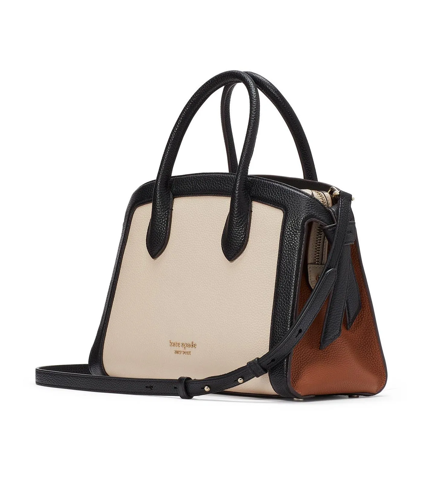 Knott Colorblocked Medium Zip-top Satchel Allspice Cake Multi