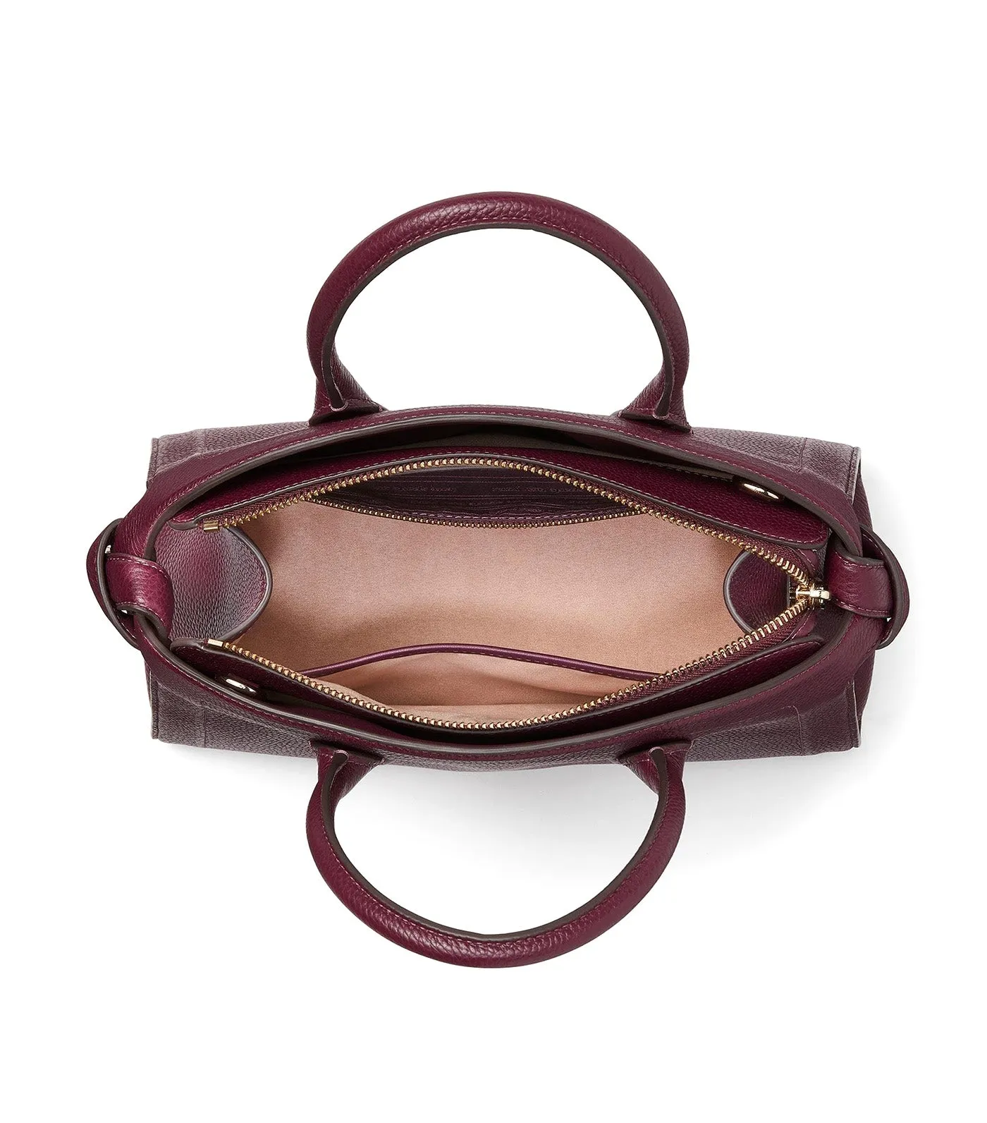 Knott Medium Zip-Top Satchel Deep Cherry
