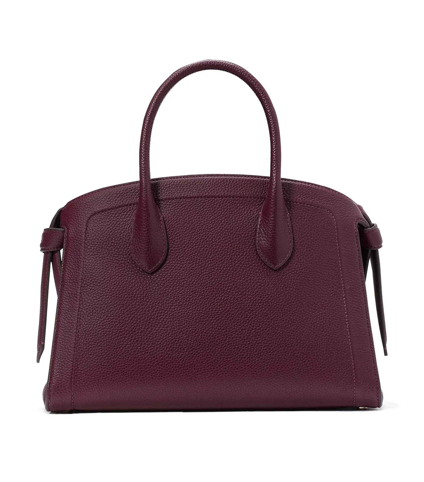 Knott Medium Zip-Top Satchel Deep Cherry