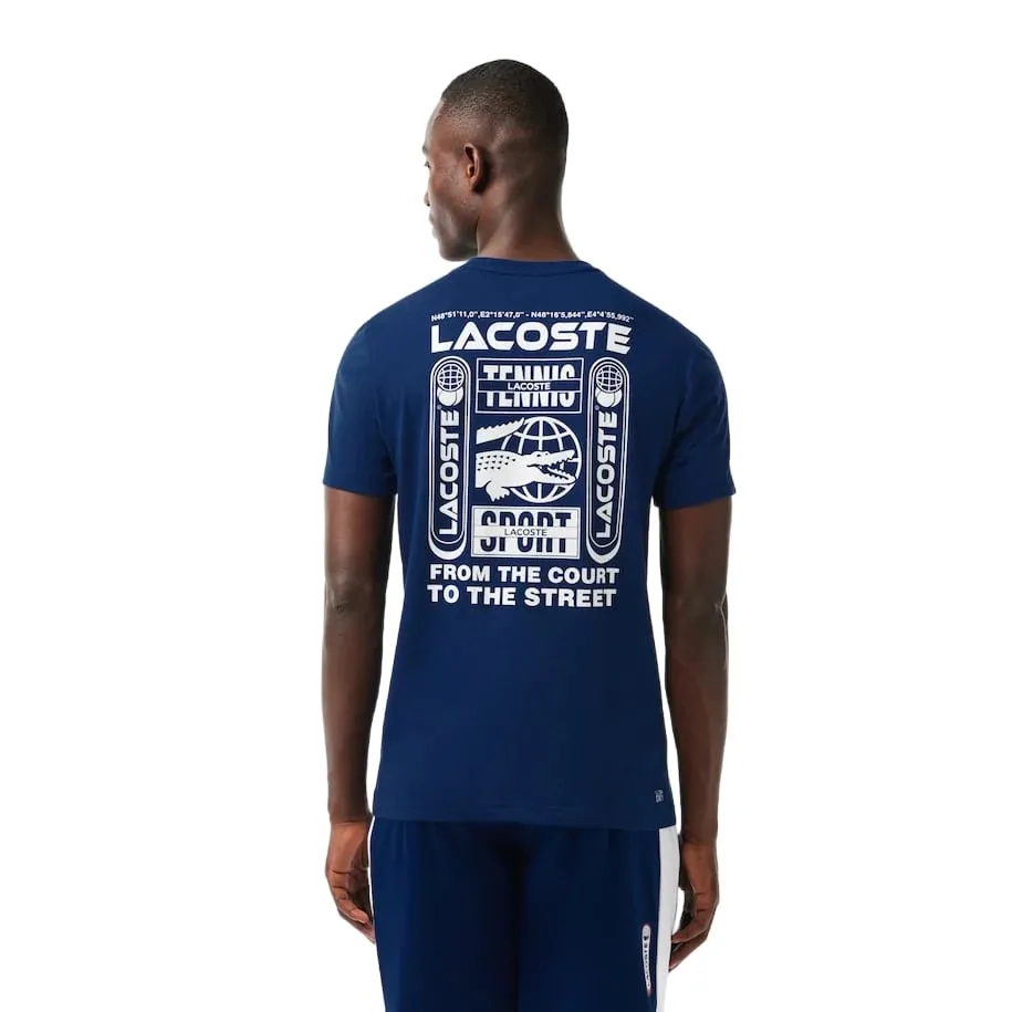 Lacoste Men's Short Sleeve Graphic Tennis Performance T-Shirt 