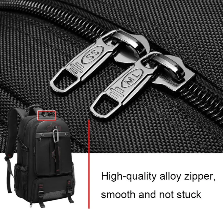 Large-capacity Expandable Shoe Compartment Backpack Camping Travel Bag with USB Port, Size: 65L(Campaign)