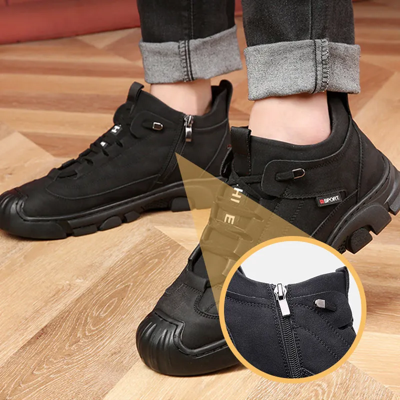🔥Last Day Sale 50% OFF🎁Men's Faux Wool Lining Leather Sneaker