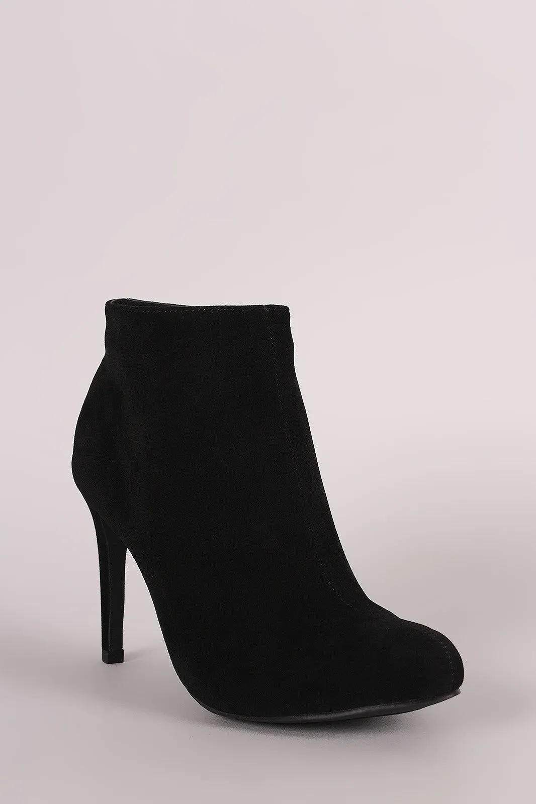 Liliana Plain Almond Toe Stiletto Heeled Booties