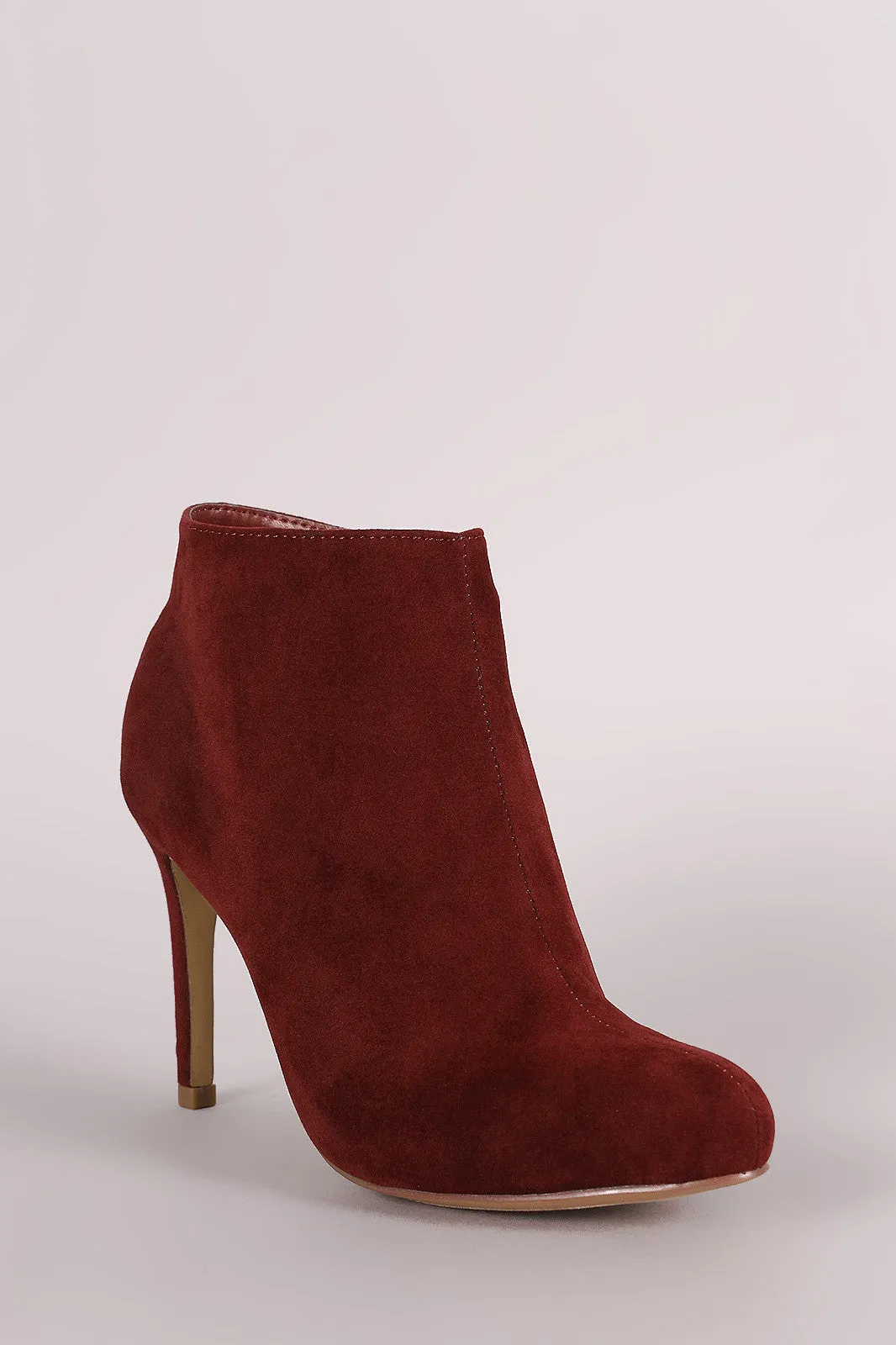 Liliana Plain Almond Toe Stiletto Heeled Booties