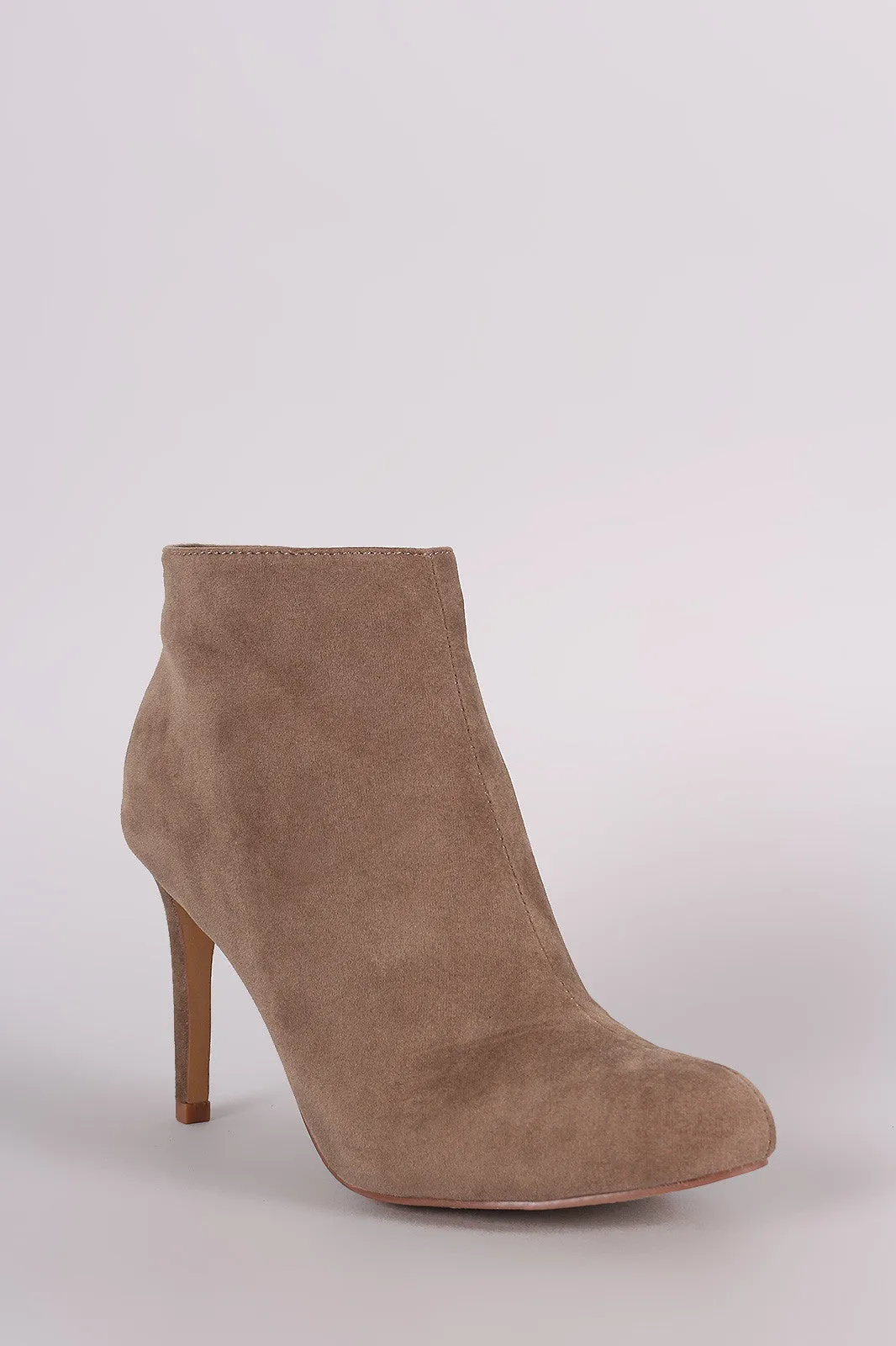 Liliana Plain Almond Toe Stiletto Heeled Booties