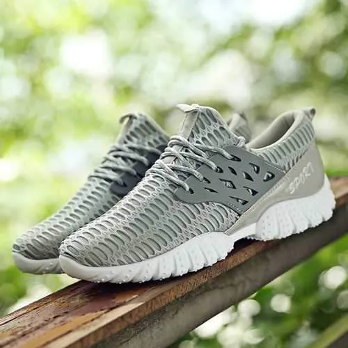 Men Athletic Sneakers Lace Up Breathable Running  Walking  Sport Shoes
