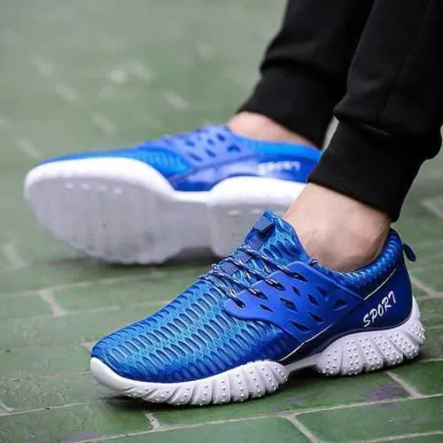 Men Athletic Sneakers Lace Up Breathable Running  Walking  Sport Shoes