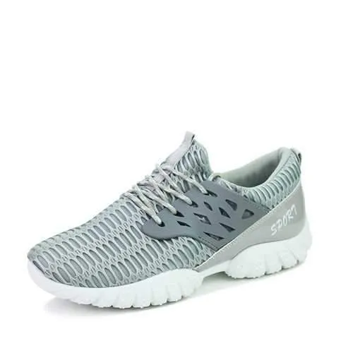 Men Athletic Sneakers Lace Up Breathable Running  Walking  Sport Shoes