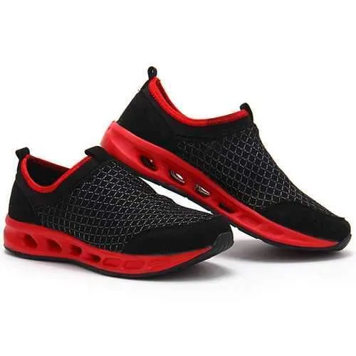 Men Casual Outdoor Breathable Mesh Sport Shoes Soft Sole Walking Athletic Shoes