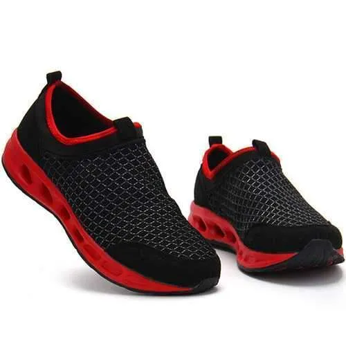 Men Casual Outdoor Breathable Mesh Sport Shoes Soft Sole Walking Athletic Shoes