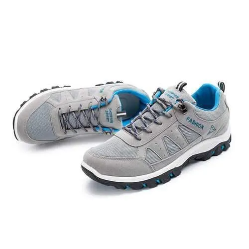 Men Casual Outdoor Sport Shoes Running Mesh Breathable Flat Lace Up Athletic Shoes