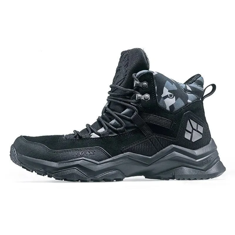Men Hiking Shoes Mid-top Waterproof Outdoor Sneaker Men Leather Trekking Boots Trail Camping Climbing Hunting Sneakers Women
