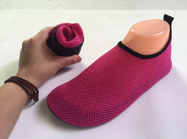 Men Water Shoes Aqua Socks Yoga Exercise Pool Beach Dance Swim Slip On Mesh top