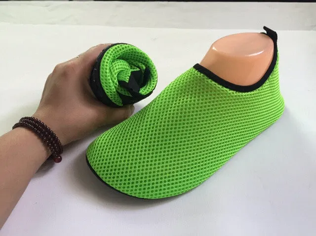 Men Water Shoes Aqua Socks Yoga Exercise Pool Beach Dance Swim Slip On Mesh top