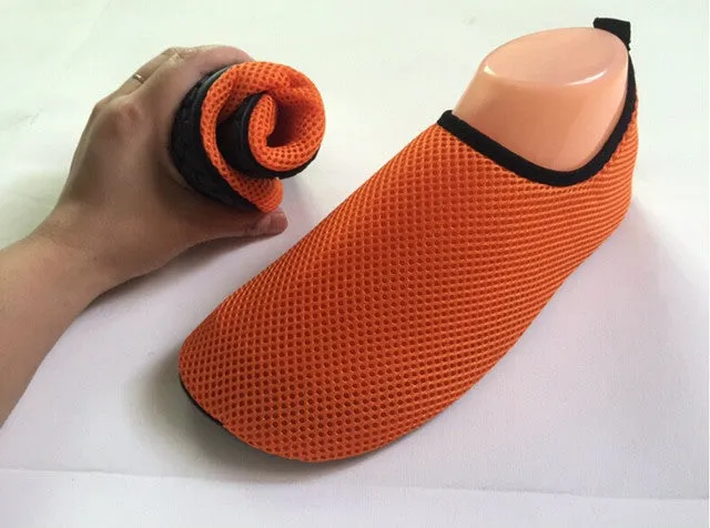 Men Water Shoes Aqua Socks Yoga Exercise Pool Beach Dance Swim Slip On Mesh top