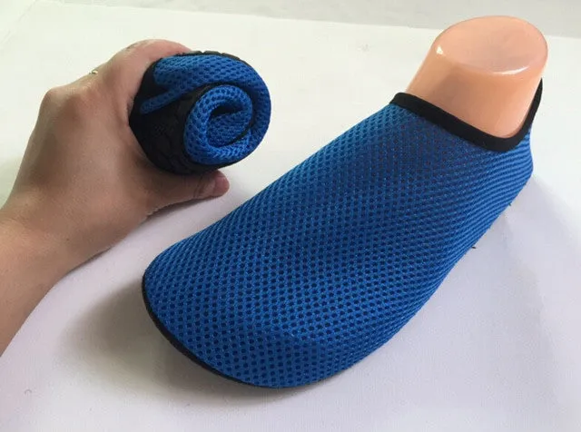 Men Water Shoes Aqua Socks Yoga Exercise Pool Beach Dance Swim Slip On Mesh top