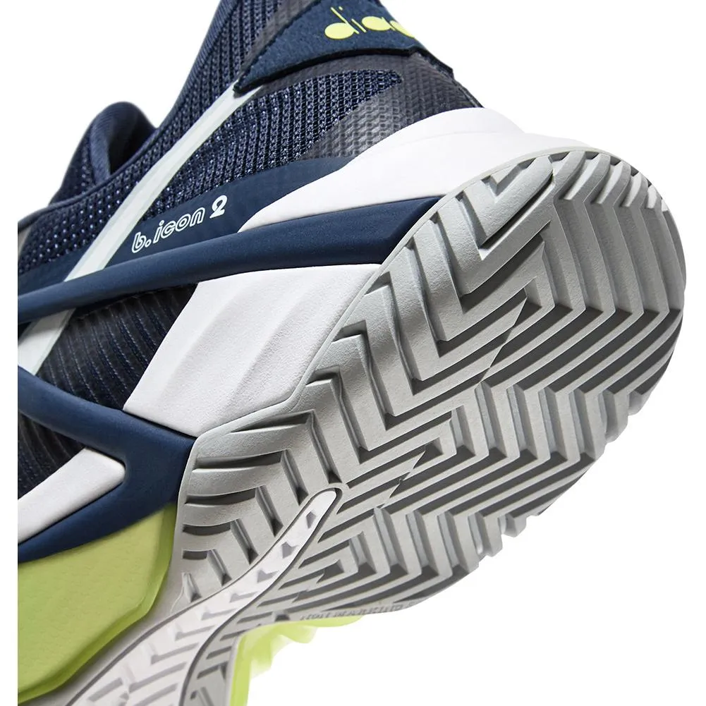 Men`s B.Icon 2 AG Tennis Shoes Pageant Blue and White