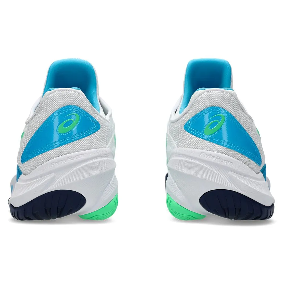 Mens Court FF 3 Tennis Shoes White and New Leaf