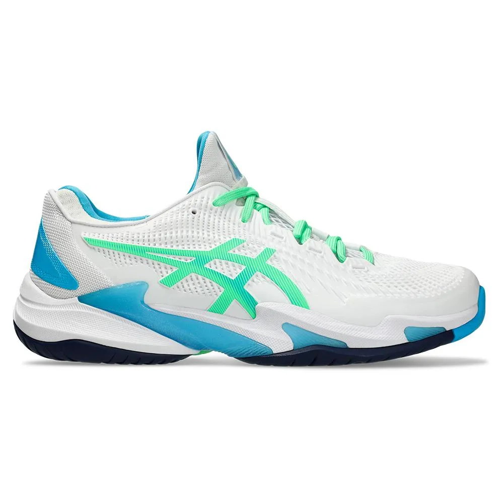 Mens Court FF 3 Tennis Shoes White and New Leaf