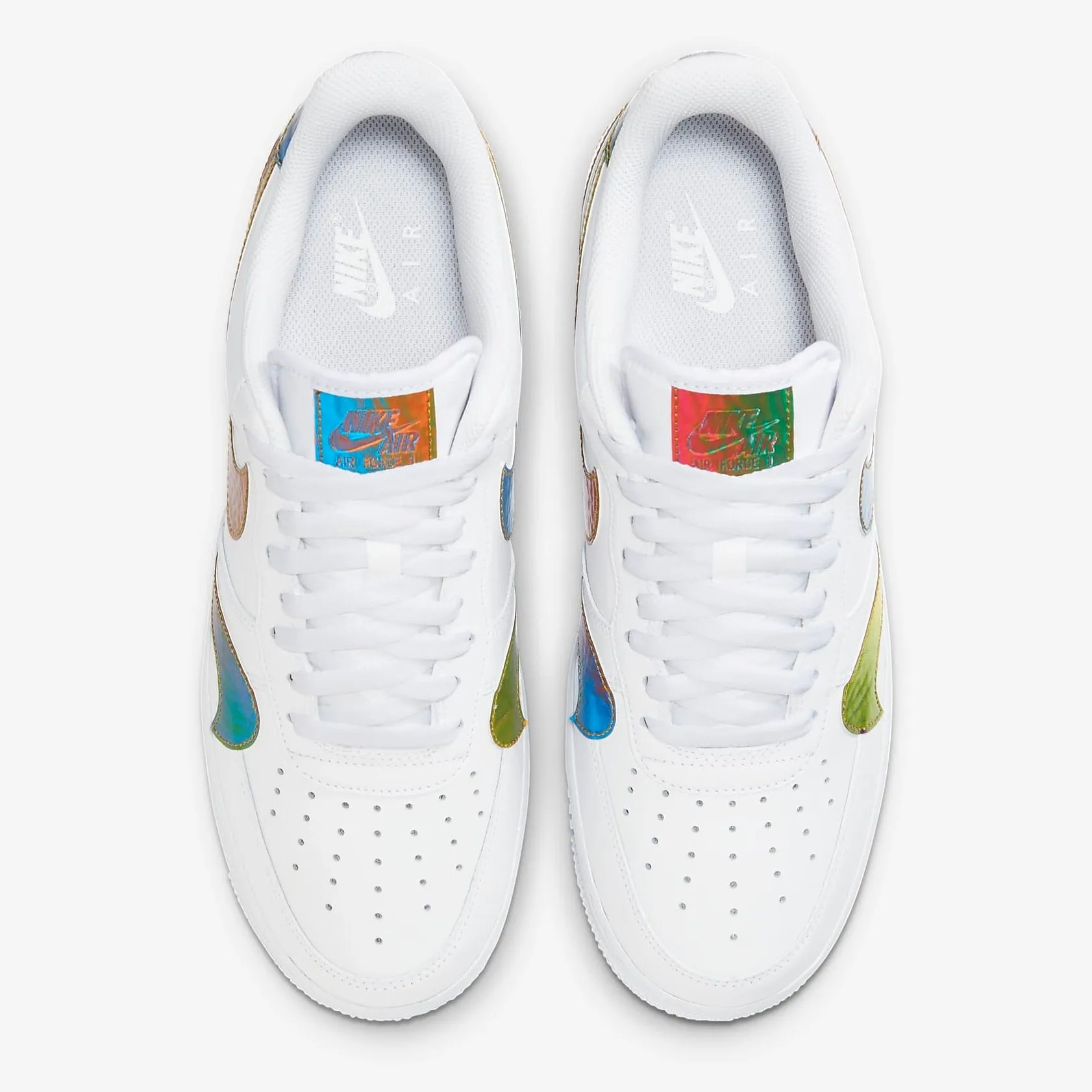 Men's Nike Air Force 1 '07 LV8 "Misplaced Swoosh" (White/Multicolor)(CK7214-101)