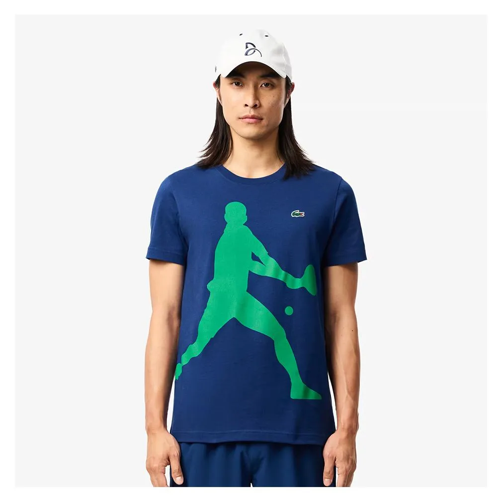 Men`s Novak Djokovic Tennis Fan Capsule Globe and Fluorine Green