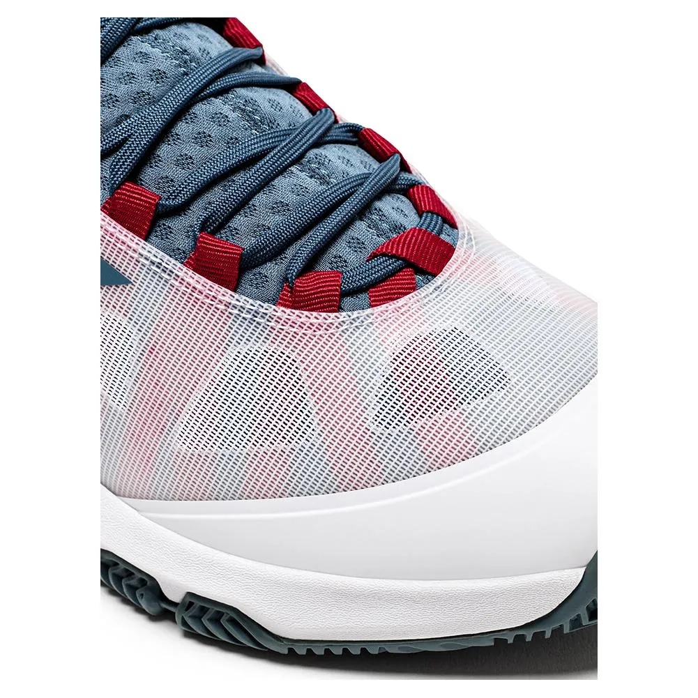 Men's Speed Blushield Fly 4 Clay Tennis Shoes White and Oceanview