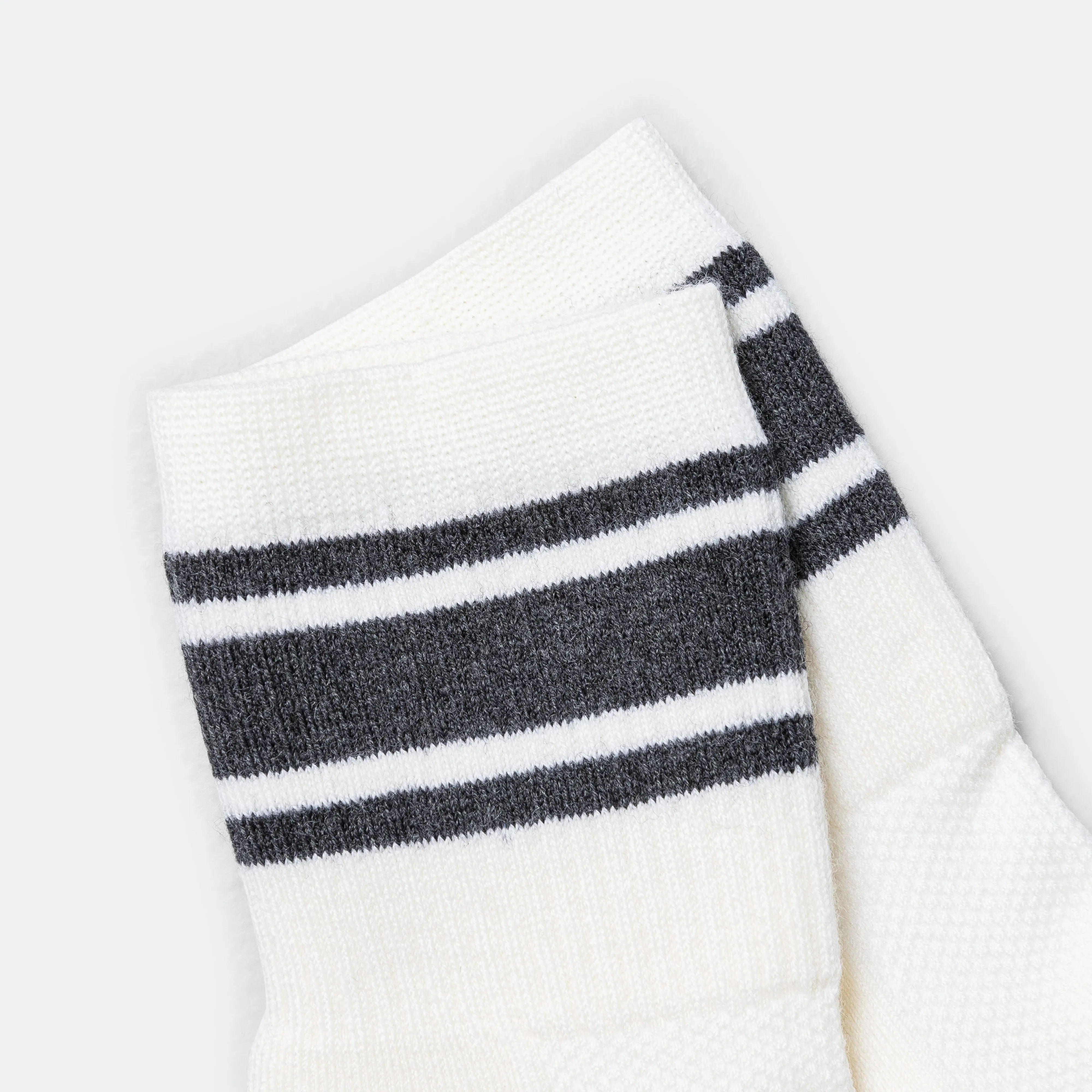 Merino Tube Socks - White/White