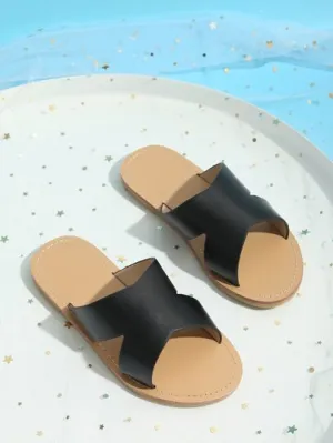 Minimalist Criss Cross Slide Sandals- FDs