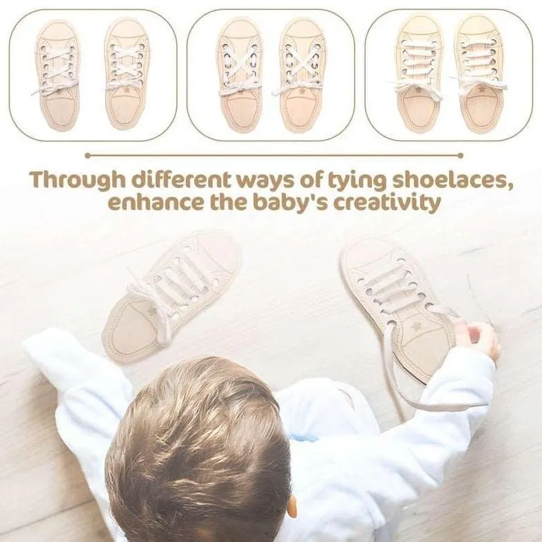 Montessori Wooden Shoelace Toy